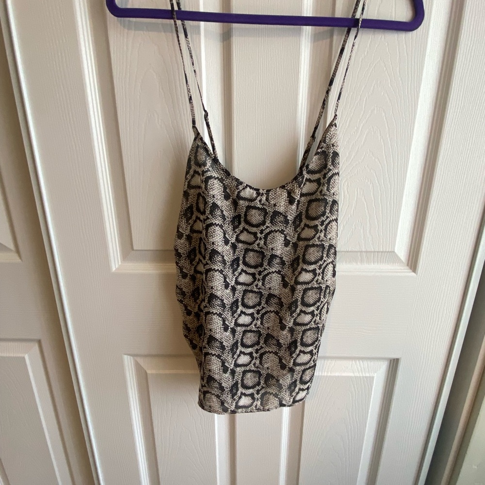 Snake Print Women's Good American Cami Top